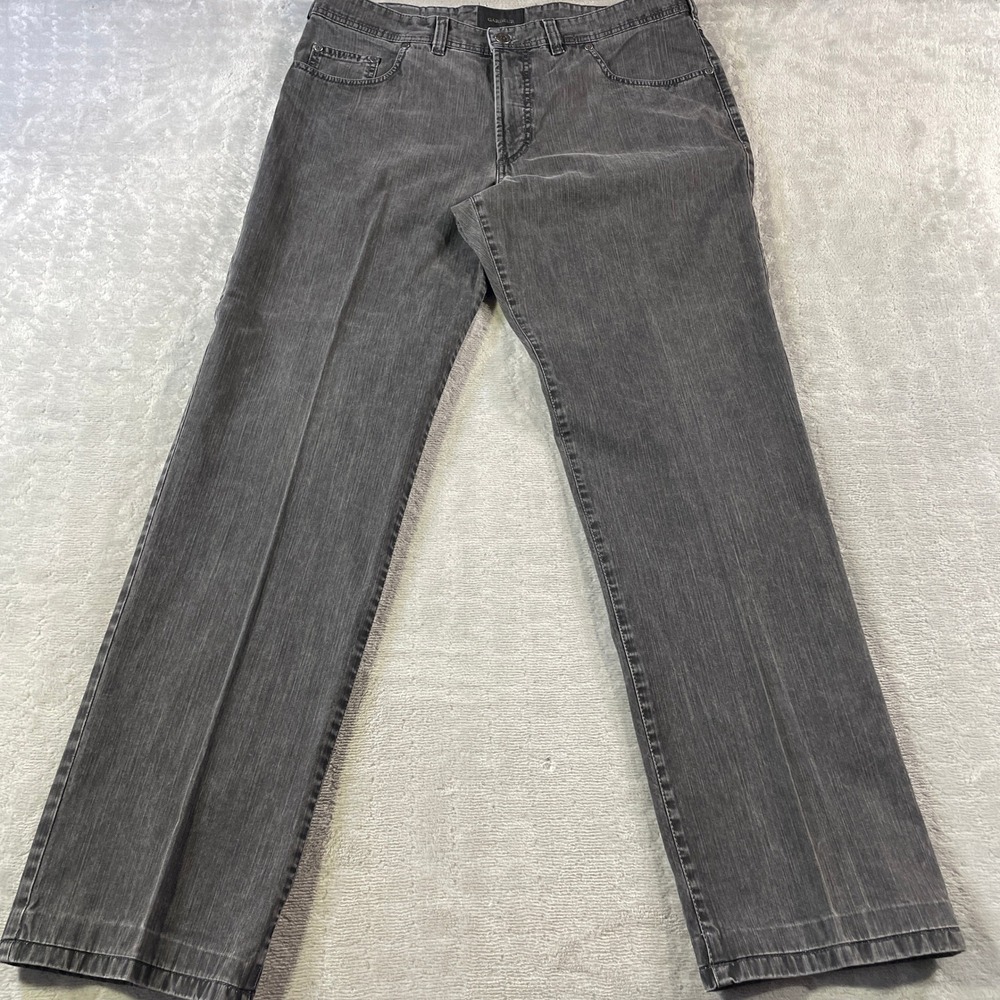 Gardeur Jeans Mens 38-34 Gray Faded Straight Leg Five Pocket